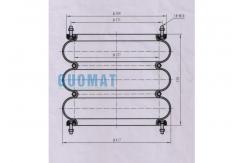 China W01-M58-7530 Triple Convoluted Industrial Air Spring Isolator 3H320350 supplier