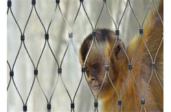 China Inox Woven Rope Zoo Wire Mesh , Rhombus Animal Stainless Steel Netting Mesh supplier