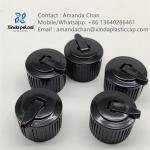 Plastic PP Black Flip Top Screw Turret Flip Top Pour Spout Lid On Sale For Bottles for sale