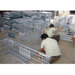 Stackable Detachable wire mesh cages , metal storage cage container for sale