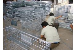 China Stackable Detachable wire mesh cages , metal storage cage container supplier