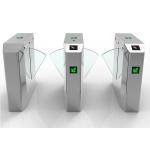 DC Motor Waist Height Flap Barrier Turnstile SS304 Fault Self Checking for sale