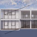 Customized Pre Built Modular Homes , Two Story Container House With Toilets for sale