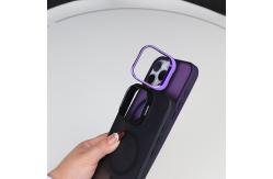 China TPU PC Metal Camera Stand Magsafe Phone Case Translucent Back Cover supplier
