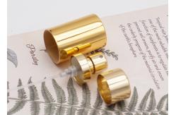 China Aluminum Crimp Perfume Sprayer Shiny Gold Non Spill With Collar Fea15 Mist supplier