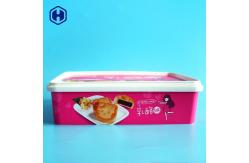 China Small IML Box Moon Biscuits Cheese Cake Plastic Container Anti - Scratch supplier