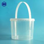 Clear 3L IML Bucket Round Food Packaging Recycled Plastic Tubs for sale
