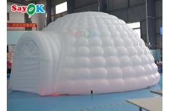 China Pure White LED Inflatable Igloo Tent Round Dome For Disco Party Events supplier
