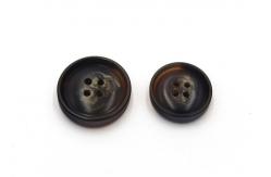 China Professional DTM Design Trench Coat Buttons 4 Holes Customized Engraved Logo supplier