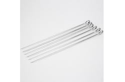 China SGS Flat Wide 16.8 Reusable Grilling Kabob Skewers Metal Shish Kabob Sticks supplier
