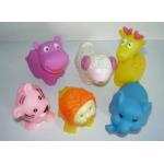Floating Squeezing Animal Rubber Bath Toys Safe Vinyl With Customized Logo for sale