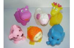 China Floating Squeezing Animal Rubber Bath Toys Safe Vinyl With Customized Logo supplier
