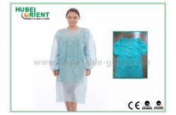 China Single Use 25G/M2 Polypropylene Nonwoven Isolation Gown With Elastic Wrist supplier