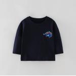 Cartoon Beige Spring Children'S Clothing Boys Bottoming White Long Sleeve Shirt