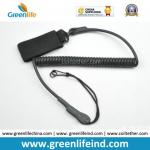 Unique Design Coiled-Single Swivel Pistol Lanyard W/Belt Velcro Loop