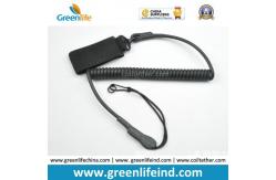 China Unique Design Coiled-Single Swivel Pistol Lanyard W/Belt Velcro Loop supplier