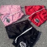 Custom Windbreaker Button Snap Shorts Embroidery Chenille Nylon Shorts Loose Lightweight Nylon Basketball Gym Shorts for Men for sale