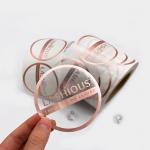 Flex CDR Die Cut Clear Vinyl Stickers Offset Printing Circle Pink for sale