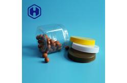 China Hexagon 450ml 15oz Peanut Plastic Jar With Screw Caps 81mm Height supplier