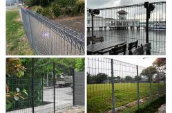 China Roll top fence Triangle Bending BRC welded mesh fencing panels supplier