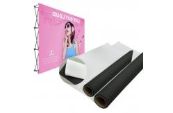 China 260gsm Backdrop Textile Black Back Blockout Fabric For Advertising supplier