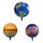Wedding Birthday Round Aluminum Foil Balloons Helium Inflatable 4D Earth Series 22inch