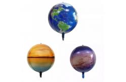 China Wedding Birthday Round Aluminum Foil Balloons Helium Inflatable 4D Earth Series 22inch supplier