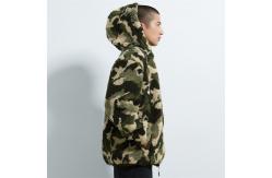China Custom Men  Fuzzy Shearling Berber Fleece Camo Sherpa Hoodie supplier