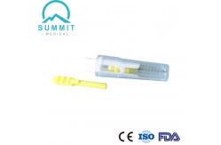 China Single Use Safety Lancet with Auto Prick Mechanism 26G 1.8mm Yellow supplier