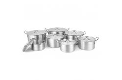 China Recyclable Spin Bottom Cookware Pot Alu Material For Kitchen Cooking supplier
