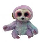 Custom Logo Recording And Repeating Left And Right Move Purple Pink Tie-Dye Sloth Plush Toy for sale