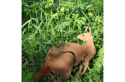 China Corten Steel Yard Metal Embellishments Opossum Shape Easy To Install supplier