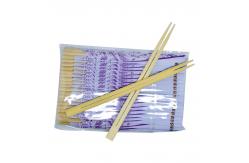 China Japanese Restaurant Sushi Disposable Two Point Double Ended Bamboo Chopsticks with Paper Sleeve supplier
