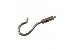China Custom Lighting Accessories Component Nickel Plating Lock Cable Gripper With Hook supplier