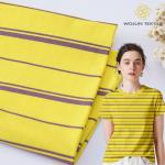 High Quality And Fashionable Healthy Breathable Striped Knit Fabric For T-Shirt for sale