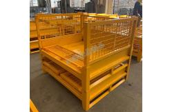 China Heavy Duty Padlock Stillage Pallet Cage Galvanized Powder Coated 1000kg-2000kg Load Capacity supplier