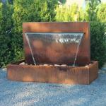 Customizable Artificial Corten Steel Water Fountain For Home for sale