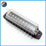 10 Input 10 Output Poles ATY ATU Standard Auto Fuse Block With Transparent Cover for sale