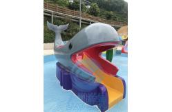 China Kids Mini Pool Slide Whale Frog Shaped Fibreglass Swimming Pool Slide supplier