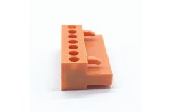 China Orange 300V 2-24 poles Plug-In Terminal Block Female Panel Mounted supplier