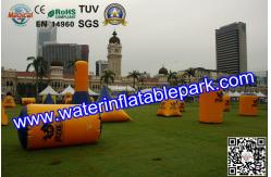 China PVC Inflatable Paintball Bunker BUN51 With Durable Plastic Ground Stakes supplier