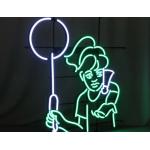Play Badminton PVC Leon Sign White Green Color