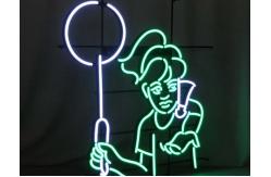 China Play Badminton PVC Leon Sign White Green Color supplier