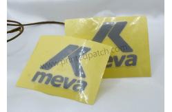 China Flat Printing Sliver Reflective Heat Transfer Clothing Labels For Peaked Cap supplier