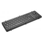 IP65 Metallic industrial metal usb keyboard with mechanical trackball and polymer keys