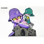 Cartoon Retro Purple Clothing Embroidery Patches Big Size Fashionable for sale