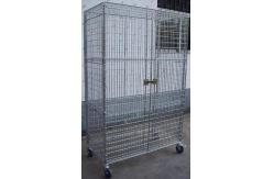 China Galvanized Metro Wire Security Carts Lockable, Material Store Nestable Roll Cage supplier