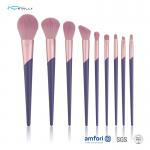 ODM 9pcs Purple Gift Box Cute Makeup Brush Set for sale