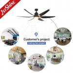 Modern Black Ceiling Fan With Light ABS Blade Energy Saving Low Noise