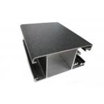 Black Sand Blasting Powder Coated Aluminium Extrusions Profile For Windows Frame 6063 T3-T8 for sale